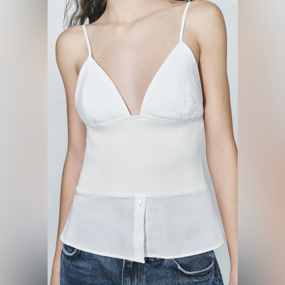 COMBINED POPLIN TOP - Picture 1 of 5